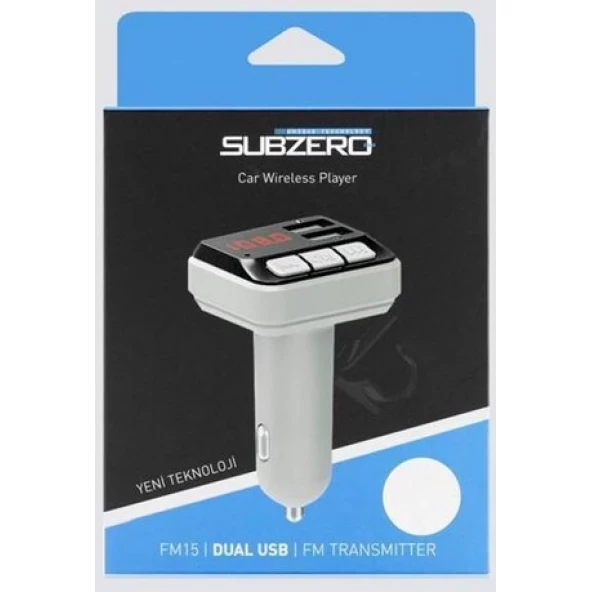 Subzero FM15 Bluetooth/USB FM Transmitter ürün görseli 1