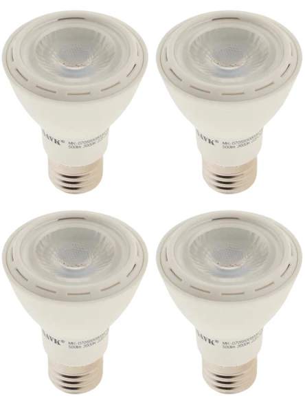 Şavk 7W 3000K (Sarı Işık) Par20 E27 Duylu Led Spot Ampul (4 Adet) ürün görseli 1