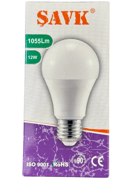 Şavk 12W 4000K (Günışığı) E27 Duylu Led Ampul ürün görseli 1