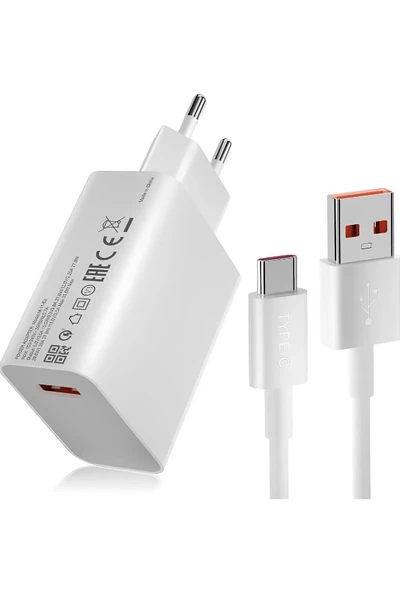 67W Turbo Telefon Şarj Cihazı Aleti Kablo/adaptör Seti TYPE-C Usb Xiaomi Redmi Uyumlu Duvar Tipi ürün görseli 1