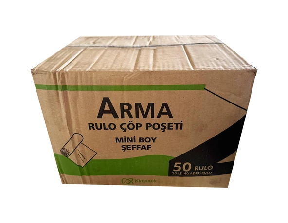 Arma Kimpack Beyaz Mini Boy 40 x 50 Cm. - 20 Litre Çöp Torbası Poşeti - 40 Adetlik 40 Rulo / Koli ürün görseli 1