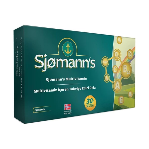 Sjomann’s Multivitamin İçeren Takviye Edici Gıda 30 Adet Çiğnenebilir Jel Form ürün görseli 1