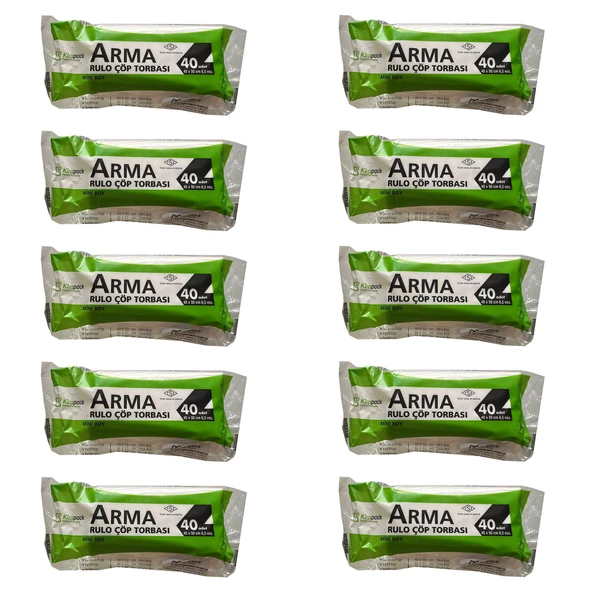 Arma Kimpack Beyaz Mini Boy 40 x 50 Cm. - 20 Litre Çöp Torbası Poşeti - 40 Adetlik 10 Rulo ürün görseli 1