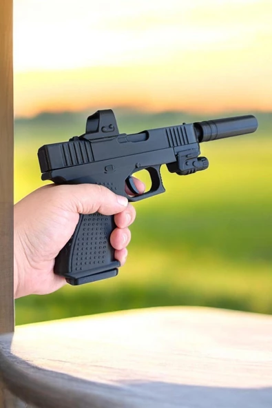 Glock 19 Maketi Eklentili Hareketli Özel Tasarım ürün görseli 1
