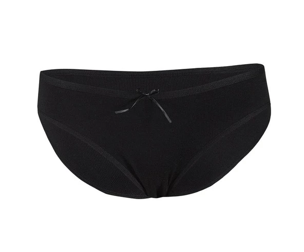 12 Adet Yıldız Bayan Likralı Kaşkorse Bikini Külot Siyah 3552 ürün görseli 1