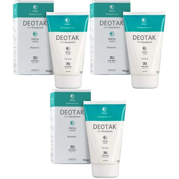 Deotak Krem Deodorant Unisex 35ML Fresh (Mentol) (3 Lü Set) ürün görseli 1