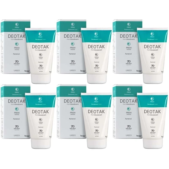 Deotak Krem Deodorant Unisex 35ML Fresh (Mentol) (6 Lı Set) ürün görseli 1