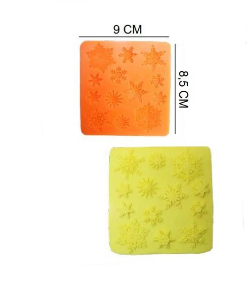 ŞEKER HAMUR KALIBI SİLİKON KAR TANELERİ 9*8,5 CM ürün görseli 1