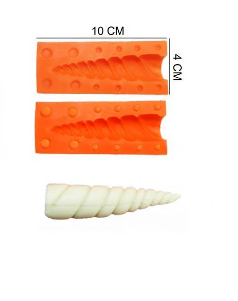 ŞEKER HAMUR KALIBI SİLİKON UNİCORN BOYNUZ 4*10 CM ürün görseli 1