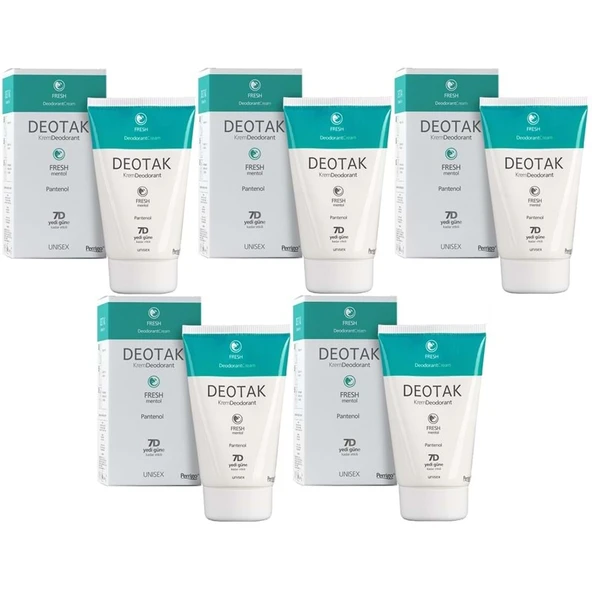 Deotak Krem Deodorant Unisex 35ML Fresh (Mentol) (5 Li Set) ürün görseli 1