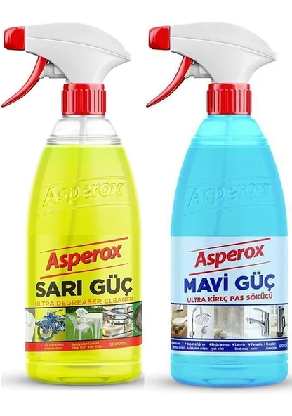 Asperox Sarı Güç ve Mavi Güç Sprey 1 lt 2'li ürün görseli 1