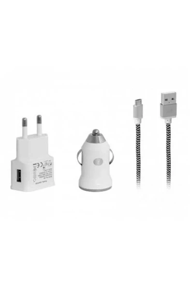 ANDROID USB DATA KABLO+ADAPTÖR+ARAÇ ŞARJ KİTİ  FA-7540MU ürün görseli 1