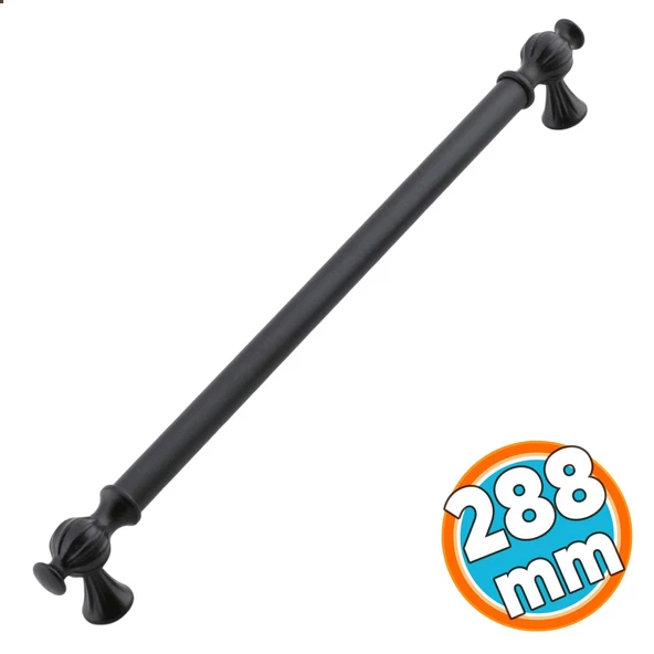 Mobilya Mutfak Metal Dolabı Kulp Çekmece Dolap Kapak Kulpu Kulpları Kulbu 288 mm Siyah ürün görseli 1