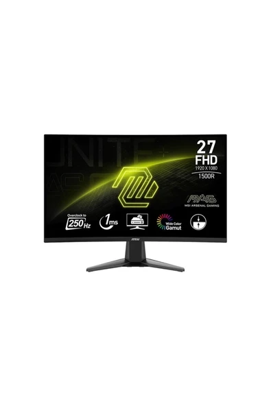 MSI MAG 27C6X 27 1920x1080 250Hz 1ms HDMI DP Curved Adaptive Sync Curved Gaming Monitor ürün görseli 1