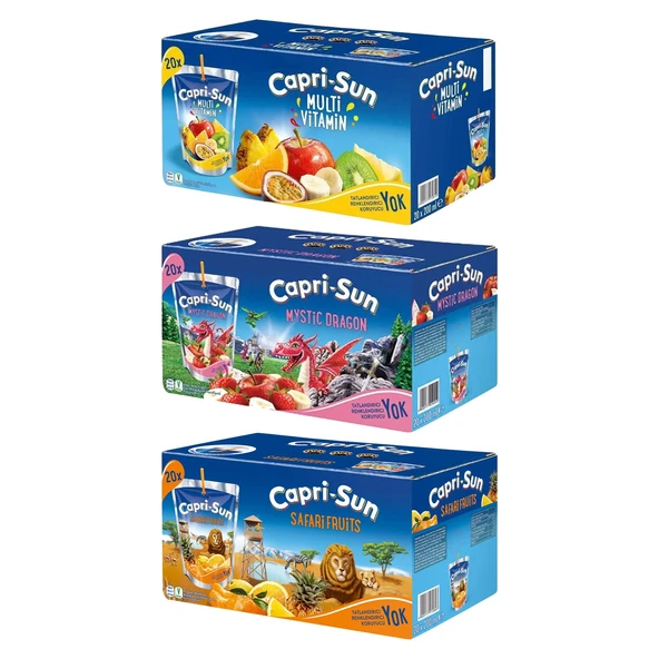 Capri - Sun 200 ml x 60 Adet / Karma 3 lü Koli ürün görseli 1