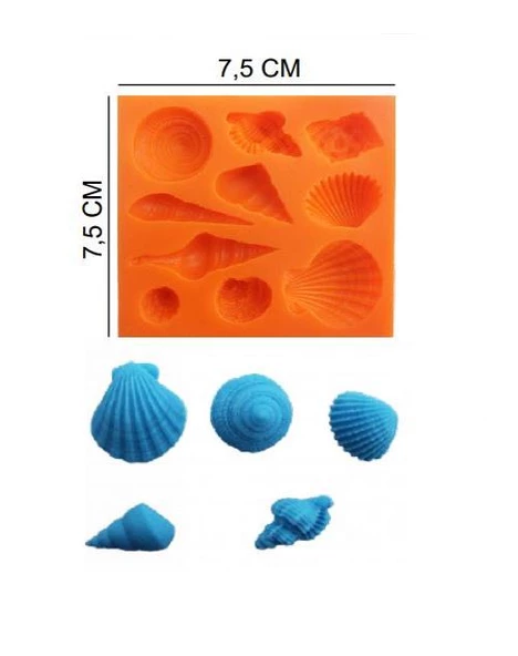 ŞEKER HAMUR KALIBI SİLİKON DENİZ KABUKLARI 7,5*7,5 CM ürün görseli 1