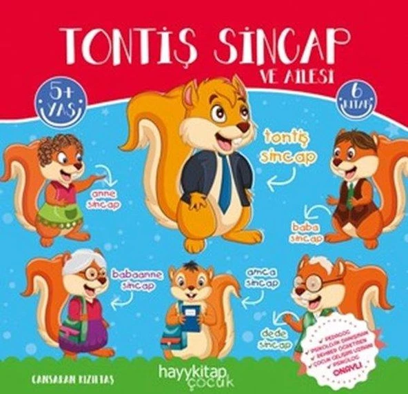 Tontiş Sincap ve Ailesi Öykü Seti 6 Kitap ürün görseli 1