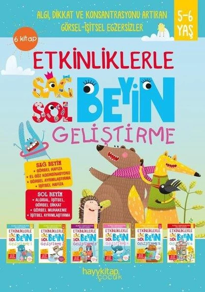 Etkinliklerle Sol Beyin Geliştirme Seti 6 Kitap Takım 5-6 Yaş ürün görseli 1