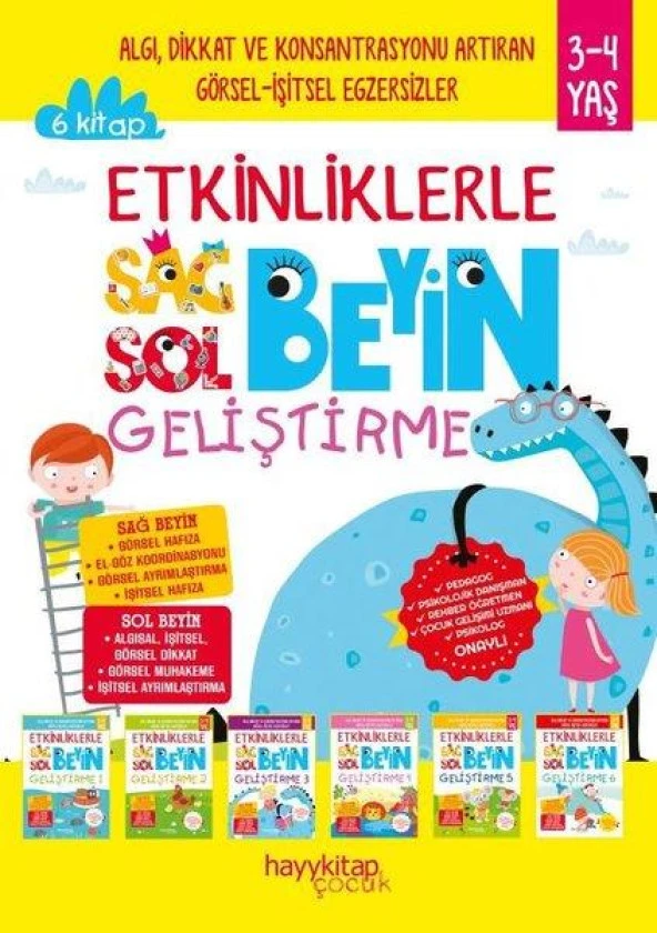 Etkinliklerle Sağ Beyin Sol Beyin Geliştirme Seti 6 Kitap ürün görseli 1