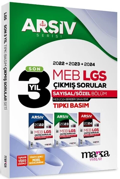 Marka Yayınları 8. Sınıf Son 3 Yıl ARŞİV Serisi Tıpkı Basım Fasikül Çıkmış Sorular Video Çözümlü ürün görseli 1
