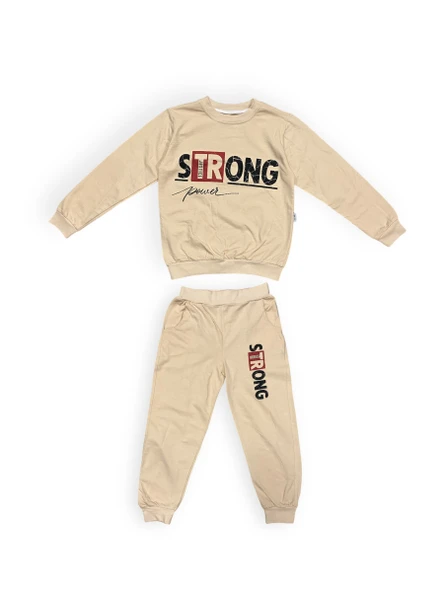 Strong Motif Kız Çocuk Eşofman MNK0625 ürün görseli 1