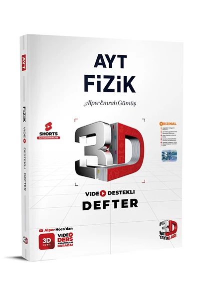 3d Ayt Fizik Defter Video Destekli ürün görseli 1