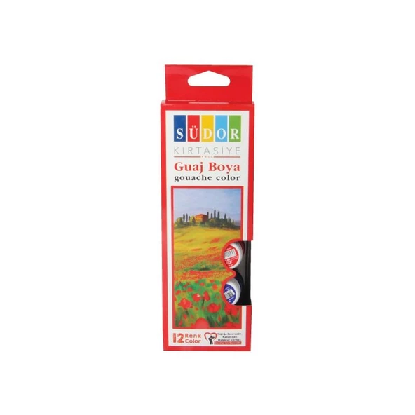 Südor Guaj Boya Şişe 12 Renk 15 ML SD525 ürün görseli 1