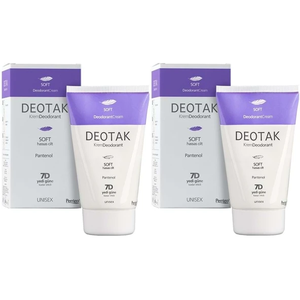 Deotak Krem Deodorant Unisex 35ML Soft (Hassas Cilt) (2 Li Set) ürün görseli 1