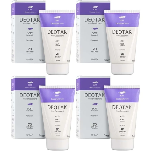 Deotak Krem Deodorant Unisex 35ML Soft (Hassas Cilt) (4 Lü Set) ürün görseli 1