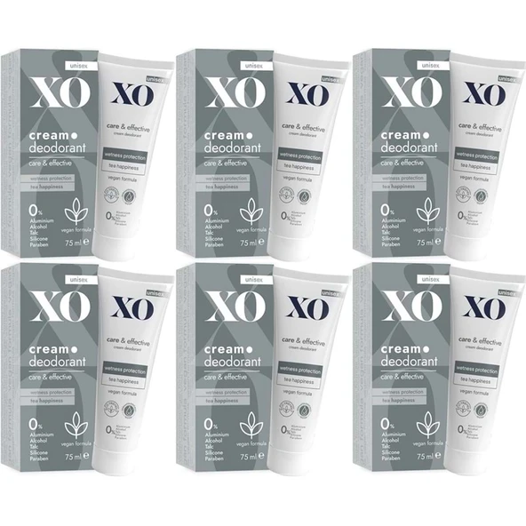 XO Krem Deodorant 75ML Unisex Care & Effective Parfümlü (6 Lı Set) ürün görseli 1