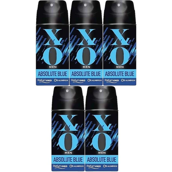 XO Deodorant 150ML Men-Erkek Absolute Blue (5 Li Set) ürün görseli 1