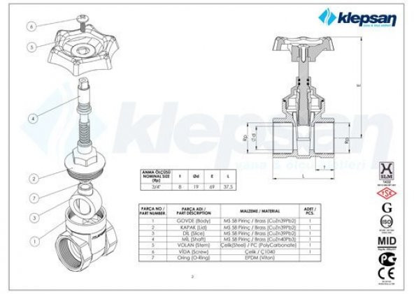 Şiber Vana TS EN 12288 1/2 - Resim 2