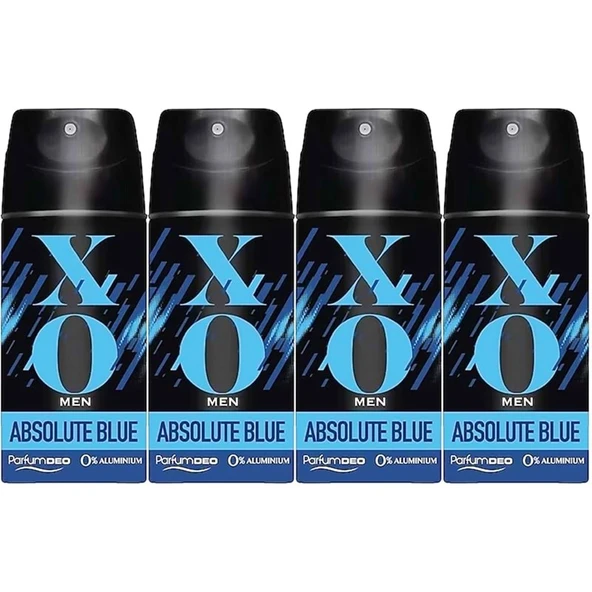 XO Deodorant 150ML Men-Erkek Absolute Blue (4 Lü Set) ürün görseli 1