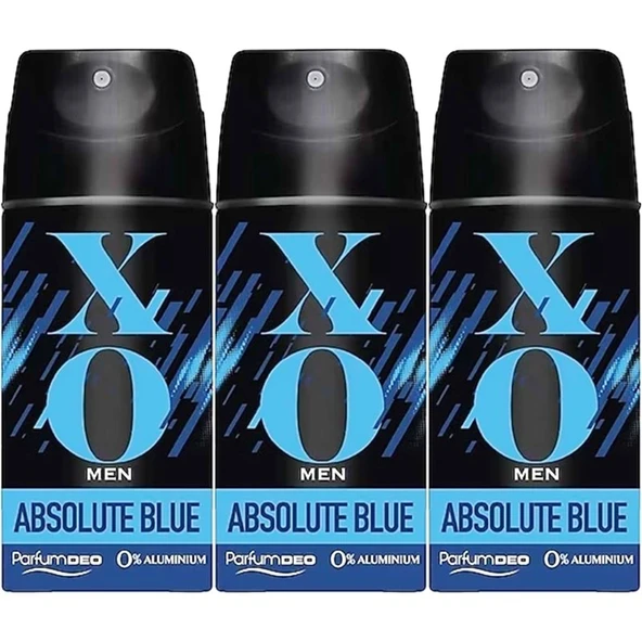 XO Deodorant 150ML Men-Erkek Absolute Blue (3 Lü Set) ürün görseli 1