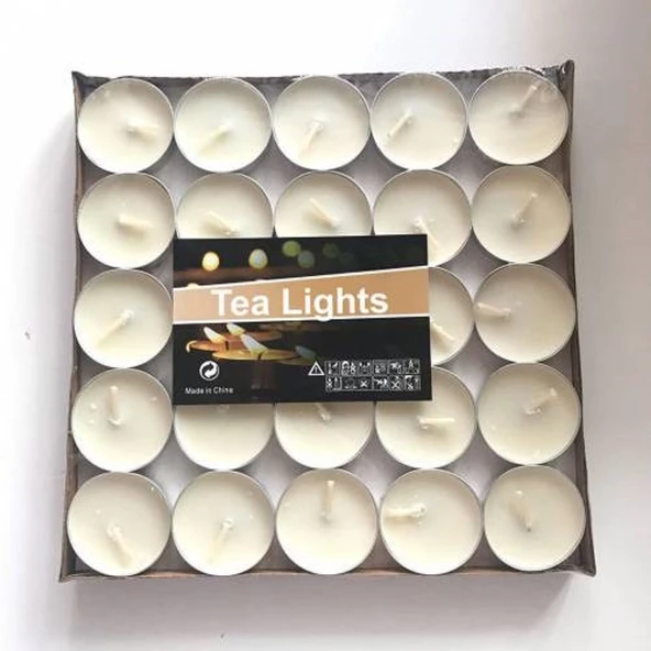 Tealight Ekru Mum 100 lü Paket  ürün görseli 1