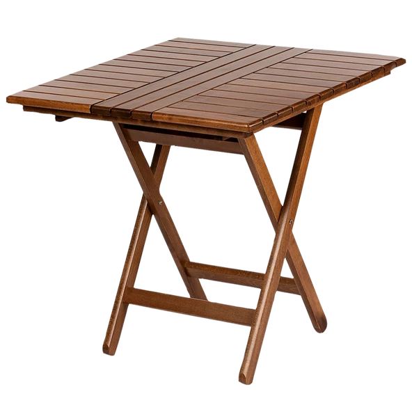 Kaş 80x80 Katlanabilir Ahşap Bahçe Masası - Balkon ve Mutfak Masası ürün görseli 1
