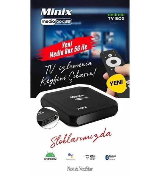 Next Minix MediaBox 5G 32 GB 4K Android TV Box - Resim 2