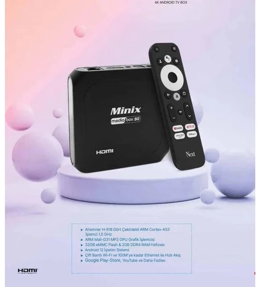Next Minix MediaBox 5G 32 GB 4K Android TV Box - Resim 3