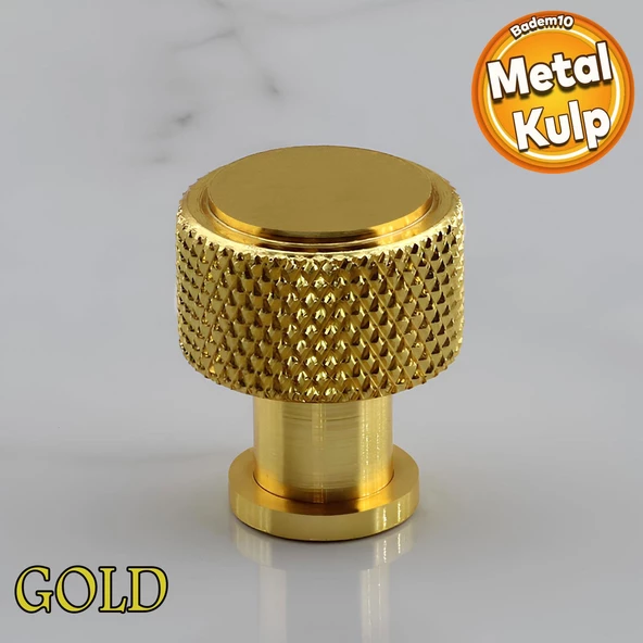 Taç Küçük Düğme Metal Kulp Gold Altın Çekmece Mobilya Mutfak Dolabı Dolap Kulpu Kulbu Kulpları ürün görseli 1