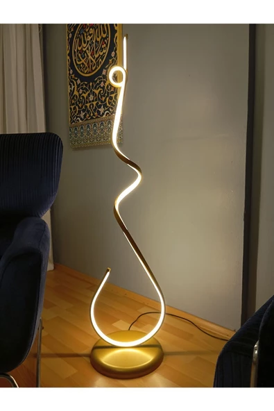 Gold / Home / 120 cm / Lambader / Alüminyum Gövde / 3 Renk Işık / 3 Yıl Garanti ürün görseli 1
