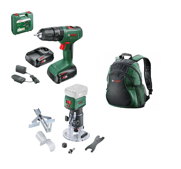 Bosch Easyimpact 18V-40 2x2.0 Ah + AdvancedTrimRouter 18V-8 Freze + Sırt Çantası ürün görseli 1