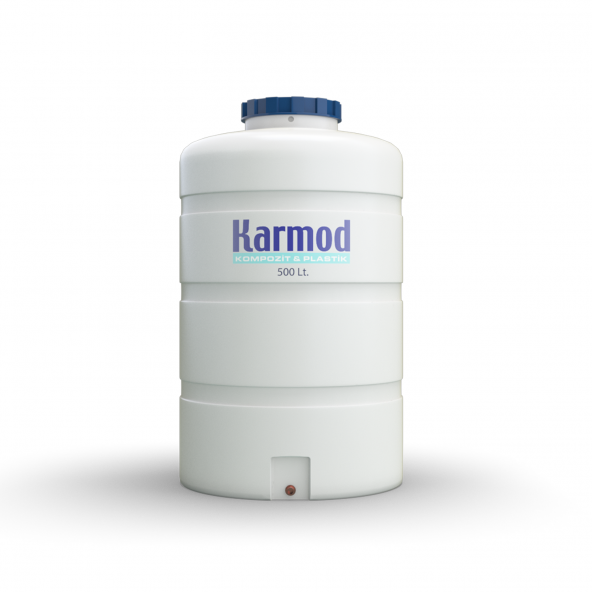 500 Litre Polietilen Dikey Su Deposu - Beyaz (Tombul Model) ürün görseli 1