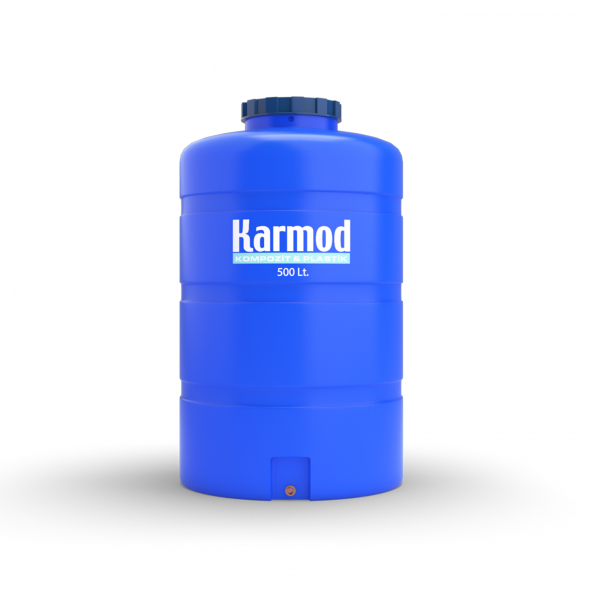 500 Litre Polietilen Dikey Su Deposu - Mavi (Tombul Model) ürün görseli 1
