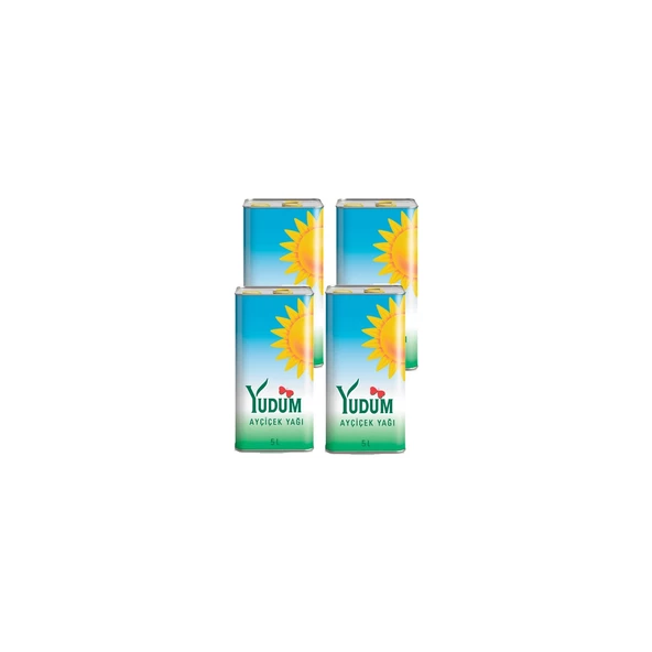 Yudum Ayçiçek Yağı 5 lt Teneke 4'lü Koli (Eko Paket) ürün görseli 1