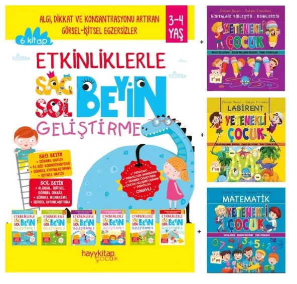 Etkinliklerle Sağ Beyin Sol Beyin Geliştirme +Yetenekli Çocuk Set ürün görseli 1