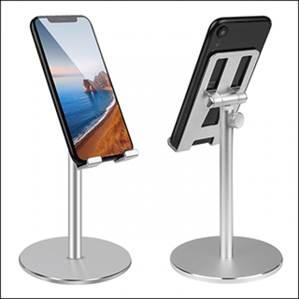 MÜHLEN GL083 - Gümüş Katlanabilir, Taşınabilir ve Evrensel Telefon/Tablet Standı ürün görseli 1