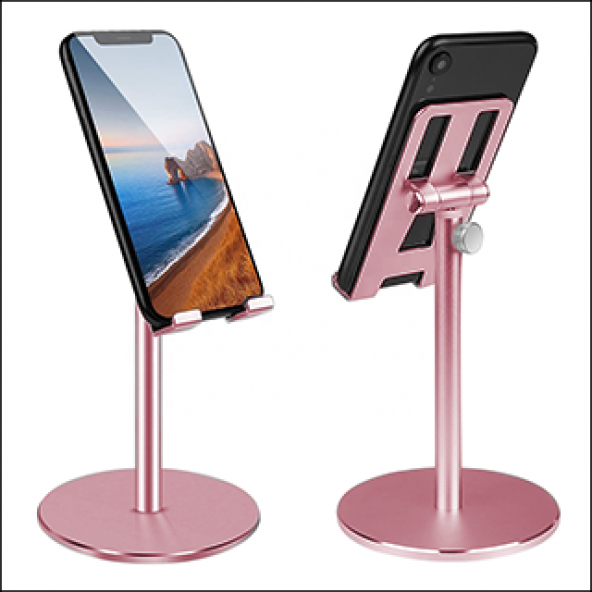 MÜHLEN GL083 - Rose Gold Katlanabilir, Taşınabilir ve Evrensel Telefon/Tablet Standı ürün görseli 1