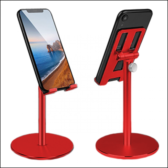 MÜHLEN GL083 - Kırmızı Katlanabilir, Taşınabilir ve Evrensel Telefon/Tablet Standı ürün görseli 1