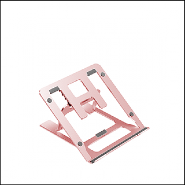 MÜHLEN GL092 - Pembe Ergonomik, Katlanabilir ve Yüksekliği Ayarlanabilir Dizüstü Bilgisayar Standı ürün görseli 1