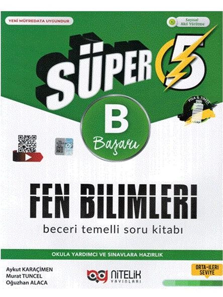 NİTELİK 5.SINIF SÜPER FEN BİLİMLERİ BECERİ TEMELLİ SORU KİTABI (B) ürün görseli 1